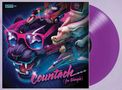 "Countach (for Giorgio)" in pinker Schrift, Illustration mit Tiger, Frau, Hund, Auto, LP in Magenta., LP