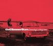 „theGlimmerStars Someday's a long time“ in weißem Text auf rotem Hintergrund. Ein altes Auto am Ufer., CD