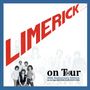 "LIMERICK" in großem Rot, darunter schwarz "on Tour," mit Bandfoto. Rahmen in Blau., CD