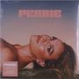 Text: „PERRIE“ in großen Buchstaben. Nahaufnahme eines Gesichts, das seitlich liegt, mit natürlichem Make-up., LP