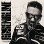 Text: "ADRENALINE", "M POKORA". Ein Mann in Lederjacke und Sonnenbrille brüllt, zersplittertes Glas vorne., CD