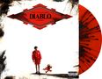 "7 Tracks, 7 Years in the making. DIABLO. A Masterpiece." Rot gekleideter Mann und roter Comic-Charakter auf weißem Hintergrund., Single 12"