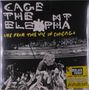 "Cage the Elephant Live From The Vic in Chicago". Schwarz-Weiß-Foto mit Mensch über einer Menge. RSD Black Friday Sticker., 2 LPs