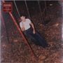 "henry moodie, mood swings" steht oben links in einem roten Kasten. Eine Person sitzt auf einer Schaukel., LP