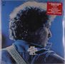 Text: „21 Dylan Classics Across 2 LPs“, „Bob Dylan's Greatest Hits Vol. II“. Illustration zeigt Person von hinten mit Gitarre., 2 LPs