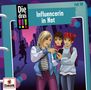 Text: "Die drei !!!", "Influencerin in Not", "Fall 98". Drei Mädchen mit Smartphone in einer Stadt. Logo von Europa in der Ecke., CD