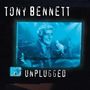 Text: "Tony Bennett", "Unplugged", MTV-Logo. Ein Mann singt auf einer Bühne, blaues Farbschema., 2 LPs