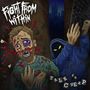 "Fight From Within", "Talk is Cheap". Illustration: Ein verletzter Mann und eine verhüllte Gestalt mit erhobener Tastatur., CD