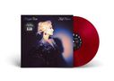 Text: "Maggie Rose" und "Half Moon". Ein rotes Vinyl und ein Cover mit einer Frau im Profil in schimmerndem Outfit.