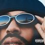 Parental Advisory: Explicit Content. Nahaufnahme eines Gesichts mit Sonnenbrille, die eine Skyline spiegelt., CD