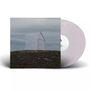Platte mit transparentem Vinyl. Cover zeigt minimalistische Hausstruktur auf vegetationsreicher Hügelkuppe unter grauem Himmel., LP