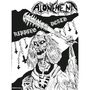 "ATONEMENT", "RIPPING DEATH". Skelett mit Keule in Mönchskutte. Hängende Kreuze im Hintergrund., MC