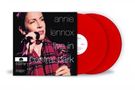 Text: "annie lennox live in central park." Rotes Doppel-Vinylalbum, Sängerin mit Mikrofon in der Hand., 2 LPs