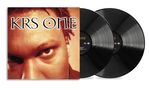 "KRS ONE" steht auf einem Albumcover, das ein nahes Gesicht und zwei schwarze Schallplatten zeigt., 2 LPs