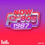 „NOW 12\" 80s 1987“ in silbernen und lila Tönen. Unten links ein abstraktes Logo, unten rechts „PART TWO“. Hintergrund: Farbverlauf.