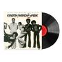Oben steht: "THAT'S THE WAY OF THE WORLD", darunter "EARTH, WIND & FIRE". Stilvolle Menschen in 70er-Outfits posieren.
