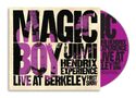 „MAGIC BOY“, „THE JIMI HENDRIX EXPERIENCE LIVE AT BERKELEY FIRST SHOW“. Illustration mit violettem Hintergrund., CD