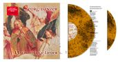 "Jezt auf schmutziger Vinyl! Black Dust Vinyl". Gemälde mit Engeln, die Instrumente spielen; braun gesprenkelte Schallplatte., 2 LPs