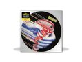 40th Anniversary Special Edition Picture Disc. Illustration einer futuristischen, gestapelten Form mit roten und weißen Linien., LP