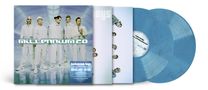 "Millennium 2.0", "Backstreet Boys", "Düsseldorf Edition". Fünf Männer in weißen Outfits, zwei blaue Schallplatten., 2 LPs