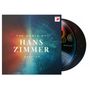 "The World of Hans Zimmer - Best Of". Ein Cover mit leuchtenden Farben und ein Schallplatten-Design mit Zahnrädern und Zahlen., 2 LPs
