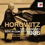 Text: HOROWITZ, THE LEGENDARY BERLIN CONCERT 1986, DAS LEGENDÄRE BERLINER KONZERT. Ein Mann am Klavier. Sony Classical Logo., 3 LPs