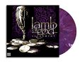 "Lamb of God" und "Sacrament" in gotischer Schrift. 
Goldener Kelch über Hostien, lila Hintergrund mit Ornamenten., LP