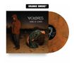 ORANGE SMOKE* in weißem Text auf schwarzem Hintergrund. Vinyl mit Bild eines Mannes und einer gebückten Frau in einer Wüste., LP