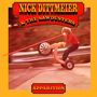 "Nick Dittmeier & The Sawdusters" oben, "Apparition" unten. Kind auf Dreirad mit roten Laseraugen, gelber Rahmen., LP