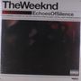 Der Text "The Weeknd" und "Echoes of Silence" steht oben, darunter Titelnummern; Hintergrund ist dunkel und schwer erkennbar., 2 LPs