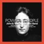 „POWER TO THE PEOPLE“, „John & Yoko/Plastic Ono Band“; Schwarz-Weiß-Porträt mit rotem Rand., 4 LPs