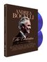 ANDREA BOCELLI, The Celebration, 30th Anniversary. Ein Mann im Profil mit grauen Haaren auf einem braunen Cover.