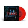 "TEARS" in roter Schrift, zeigt eine nächtliche Szene: Beine einer Person vor einem beleuchteten Haus, rote Schallplatte daneben., Single 7"