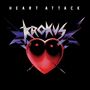 Text: "HEART ATTACK", "KROKUS". Illustration: Ein metallisches Herz mit Blitzen und einem dunklen Hintergrund., CD