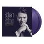 „Robert Palmer: Collected“ steht oben. Schwarz-weißes Porträt eines Mannes mit verschränkten Händen, lilafarbene Schallplatte.