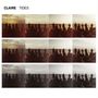 CLAIRE TIDES oben links. Drei Reihen mit Sonnenuntergang-Silhouetten am Meer, in verschiedenen Farbfiltern., 2 LPs