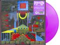"Limited Edition on Purple Vinyl" steht auf einem lila Aufkleber. Illustration einer surrealen, geometrischen Landschaft., LP