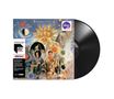 "Half-speed vinyl masters cut by Miles Showell at Abbey Road Studios" steht neben einer farbenfrohen Illustration mit Sonne und Figuren., LP