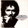Text: "Gordon Lightfoot, Summertime Dream." Schwarz-weißes Porträt eines Mannes mit lockigem Haar, nachdenklicher Ausdruck., LP