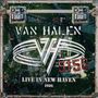 Text: Van Halen, 5150, Live in New Haven, 1986. Hintergrund: Metallkiste mit Scharnieren, abgenutzt und grünlich., CD