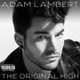Adam Lambert, The Original High. Schwarz-weiß Bild eines Mannes im Lederjacke., CD
