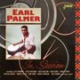 Text: "Earl Palmer In Session". Darunter: Namen bekannter Musiker. Links Foto eines Mannes am Schlagzeug. Logo in der Ecke., CD