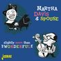 "Martha Davis & Spouse", "slightly more than WONDERFUL". Karikaturen eines Paares mit Klavier und Kontrabass., CD