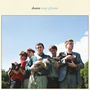 Oben steht "shame songs of praise". Fünf junge Männer halten Ferkel auf einer Wiese unter einem blauen Himmel., LP