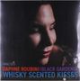 "Daphne Roubini and Black Gardenia Whisky Scented Kisses." Bild einer Frau mit geschlossenen Augen und roten Lippen., LP
