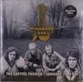"Wishbone Ash" Logo über vier Männer im Freien; Text: "LIVE AT THE CAPITOL THEATER - JANUARY 19, 1974," "SPLATTER VINYL"., 2 LPs