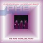"PHENOMENAL HANDCLAP BAND", "WE ARE WORLDS AWAY", Logo mit drei Personen vor einem lila Hintergrund.