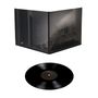 Text: "LUSH RUSH CLESS NINE". Ein schwarzes Vinyl und Albumcover mit Bergmotiv., LP