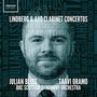 Ein Mann mit Bart lächelt. Texte: "LINDBERG & AHO CLARINET CONCERTOS", "JULIAN BLISS", "TAAVI ORAMO", "BBC SCOTTISH SYMPHONY ORCHESTRA".
