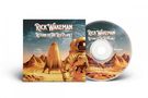 CD-Cover mit Text: "Rick Wakeman - Return to the Red Planet". Illustration mit Rakete und Astronaut auf Marslandschaft., CD